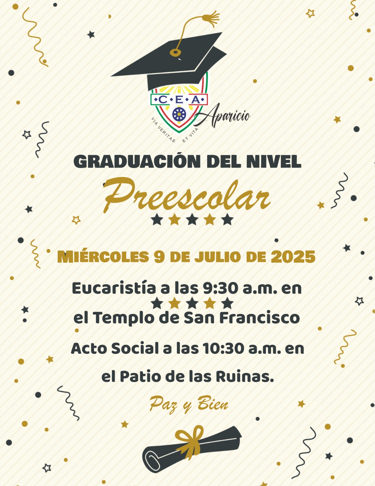 Invitación Graduación Preescolar 2025