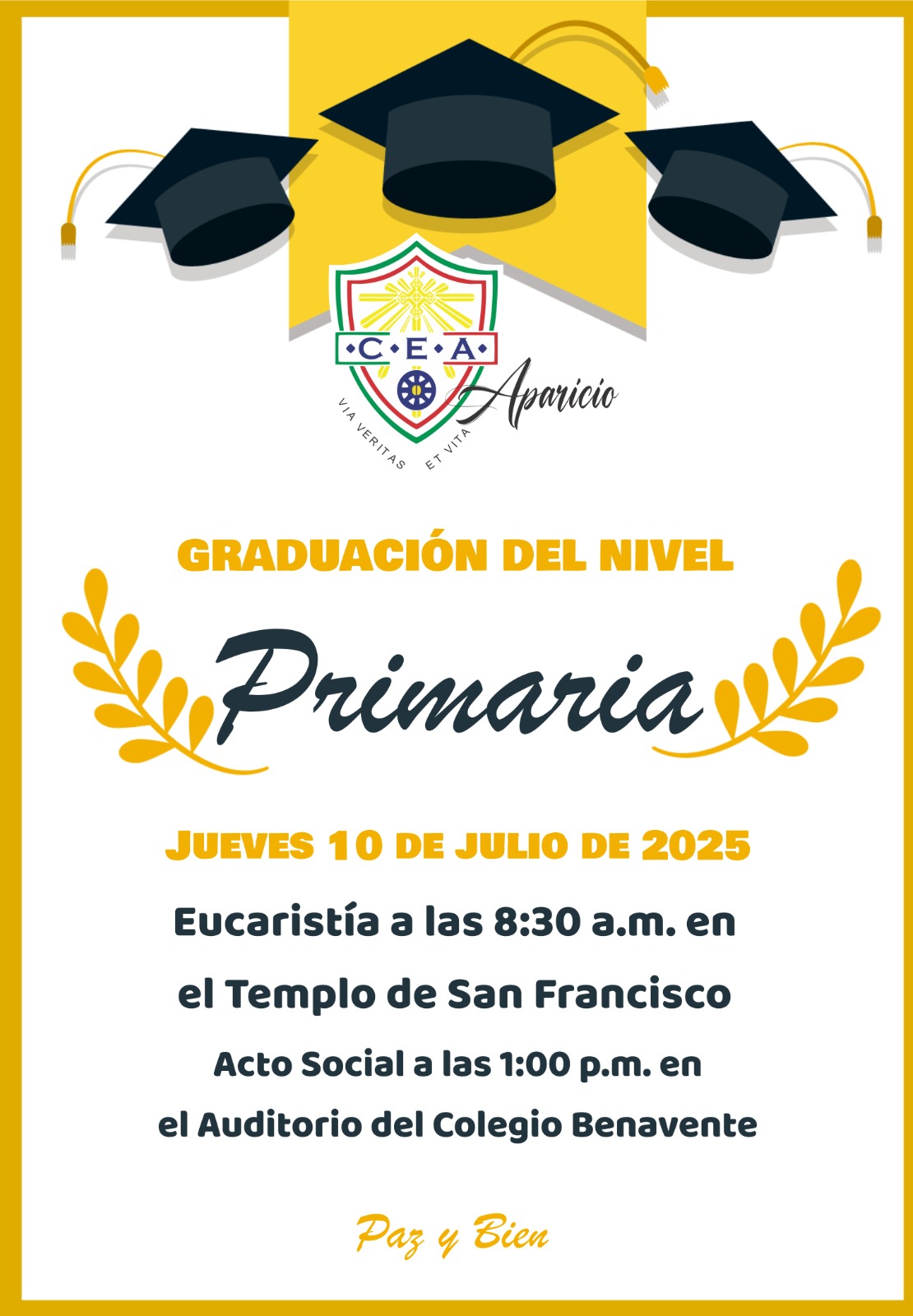Invitación Graduación Primaria 2025