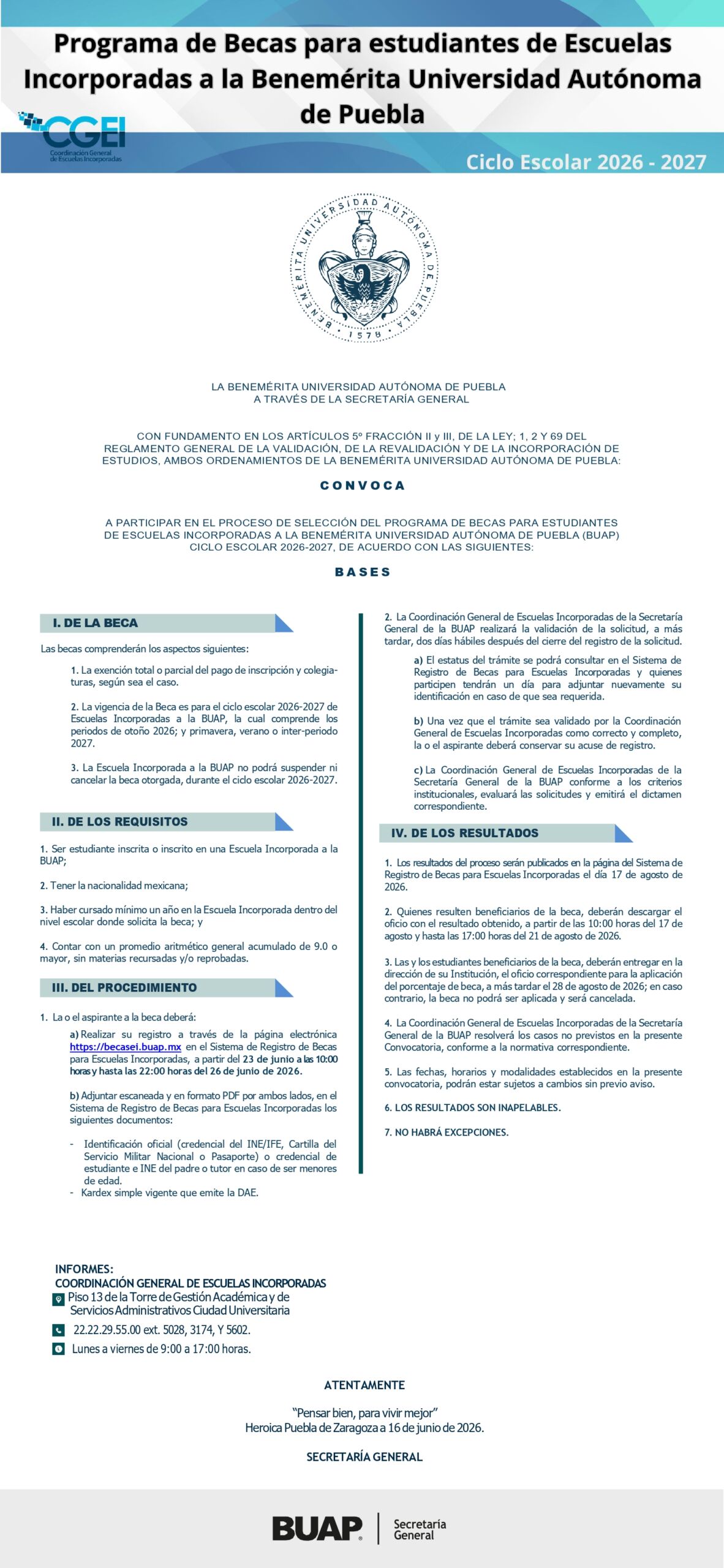 Convocatoria de Becas 2026