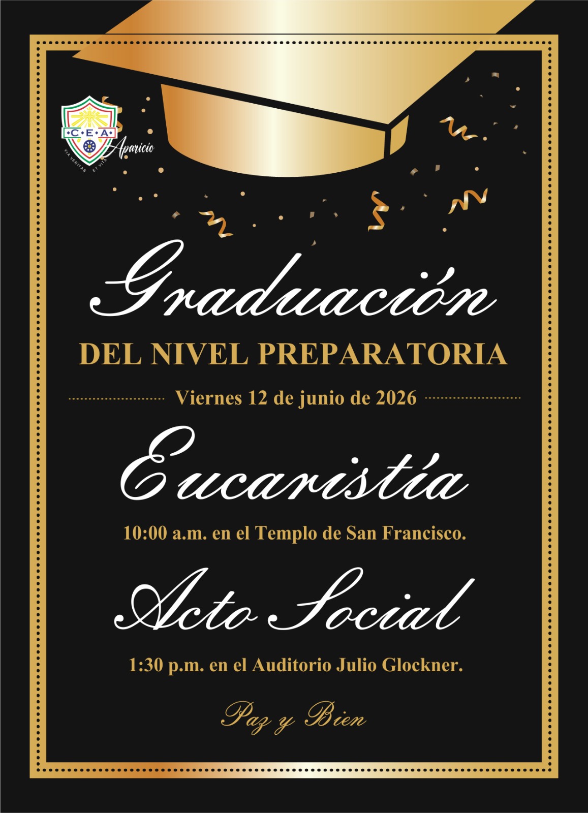 Invitación Graduación nivel Preparatoria 2026